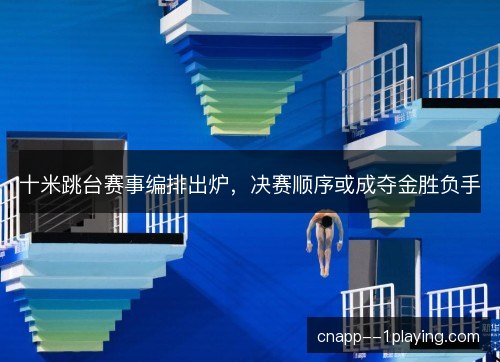 十米跳台赛事编排出炉，决赛顺序或成夺金胜负手